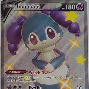 Indeedee V SV114/SV122 Full Art Shiny Pokemon Card Shining Fates NM/M